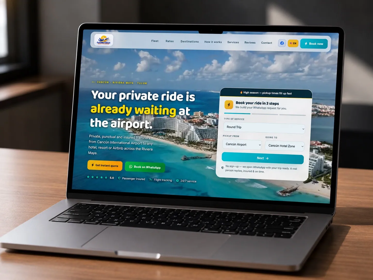Catch Me Cancún — transportación privada en Cancún, hecha por Genesis Nexa