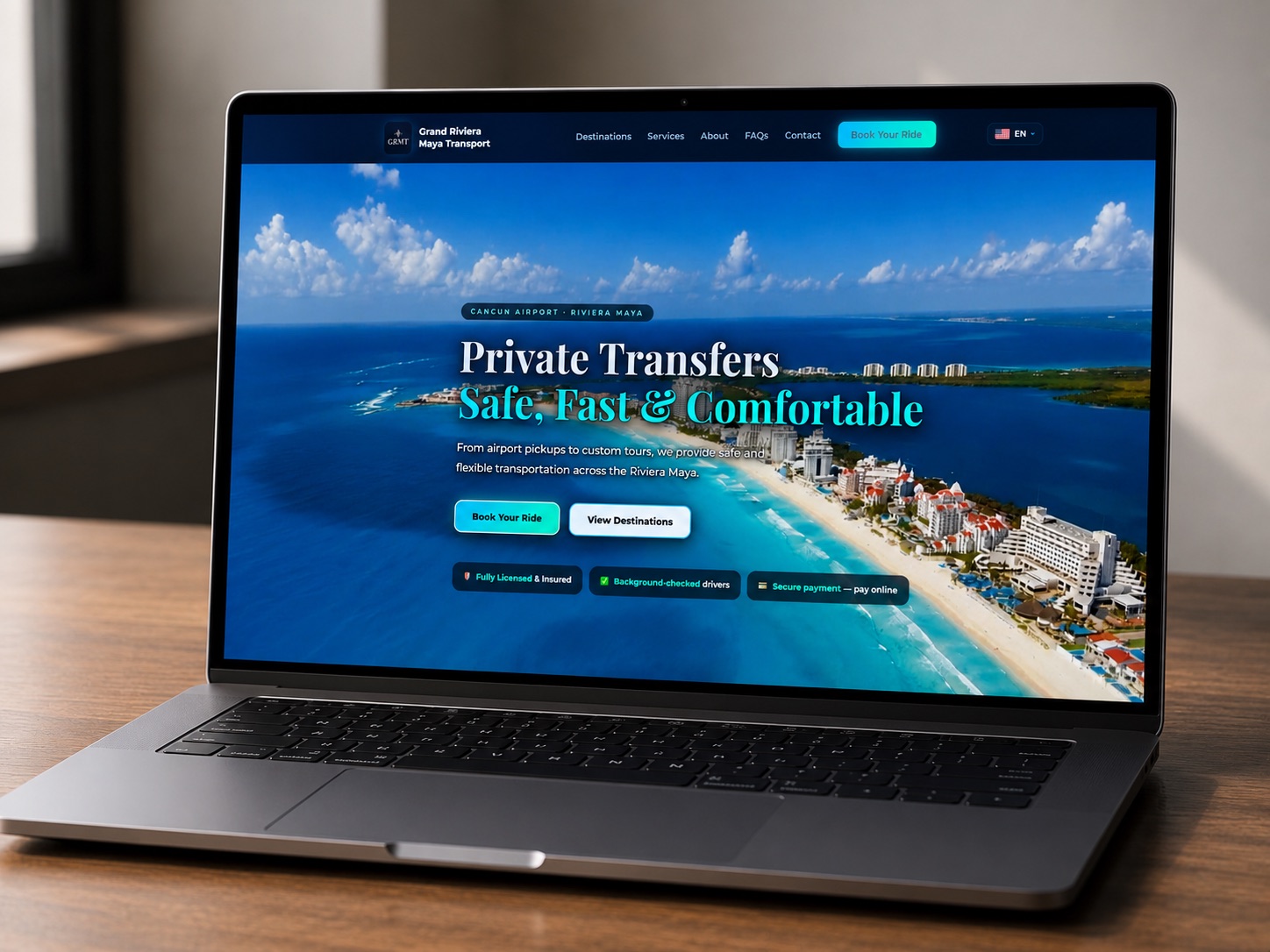 Grand Riviera Maya Transport — transfers en Cancún, hecha por Genesis Nexa