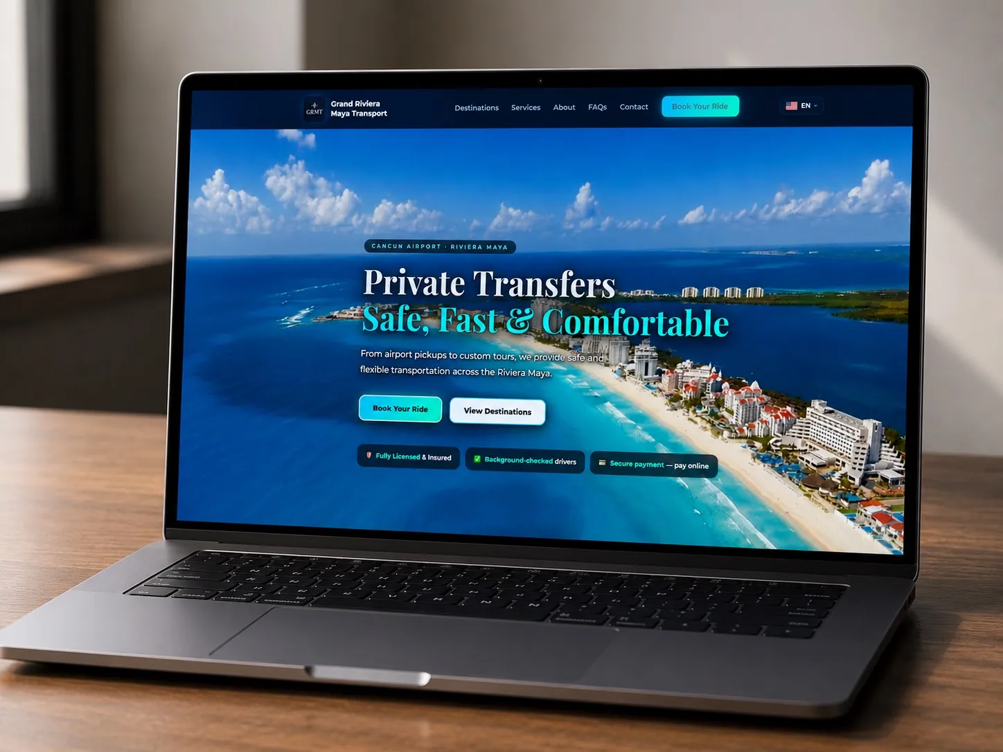 Grand Riviera Maya Transport — transfers en Cancún, hecha por Genesis Nexa